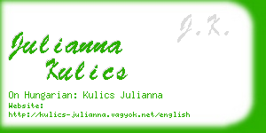 julianna kulics business card